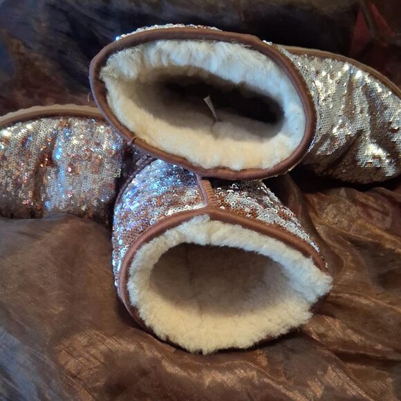 UGG Pewter Reversible Sequin Boots - Picture 6 of 6